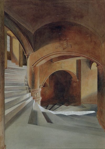 The Staircase in Fyvie Castle by James Giles